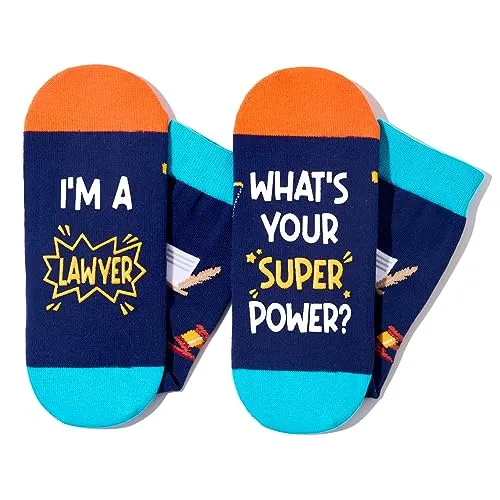 Unisex Lawyer Gift, Funny Lawyer Socks, Attorneys Gift, Perfect Lawyer Graduation Gift, New Lawyer Gift, Lawyer Retirement Gift, Lawyer Gift for Law Students, Ideal for Women and Men