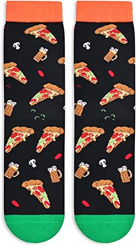 Unisex Pizza Socks, Pizza Lover Gift, Funny Food Socks, Novelty Pizza Gifts, Gift Ideas for Men Women, Funny Pizza Socks for Pizza Lovers, Valentines Gifts, Christmas Gifts