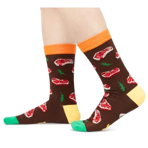 Unisex Steak Socks Meat Socks, Meat Gifts for Men Women, Steak Gifts Gifts for Steak Lovers