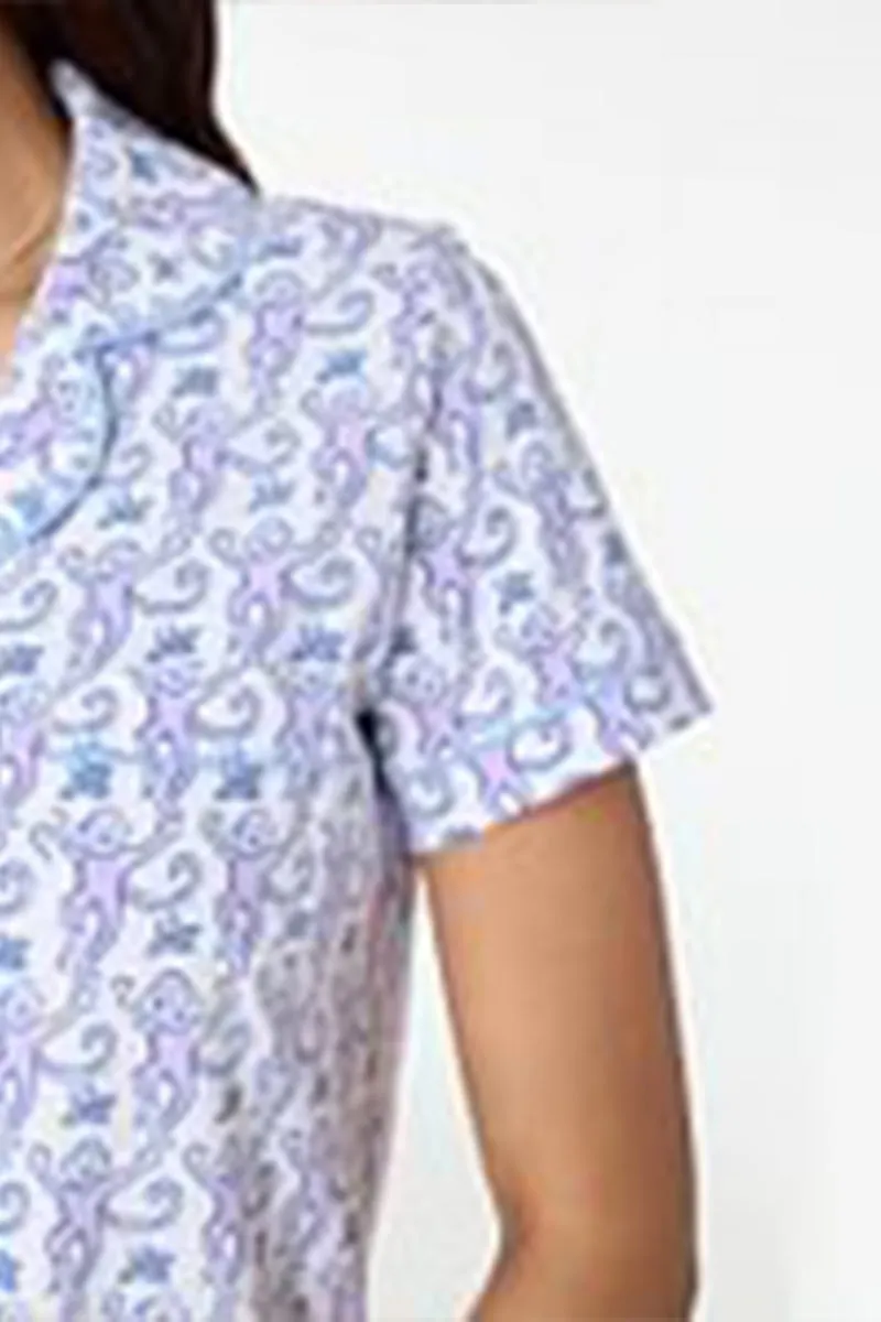 US3333 Graphic Shorts Pjs Set