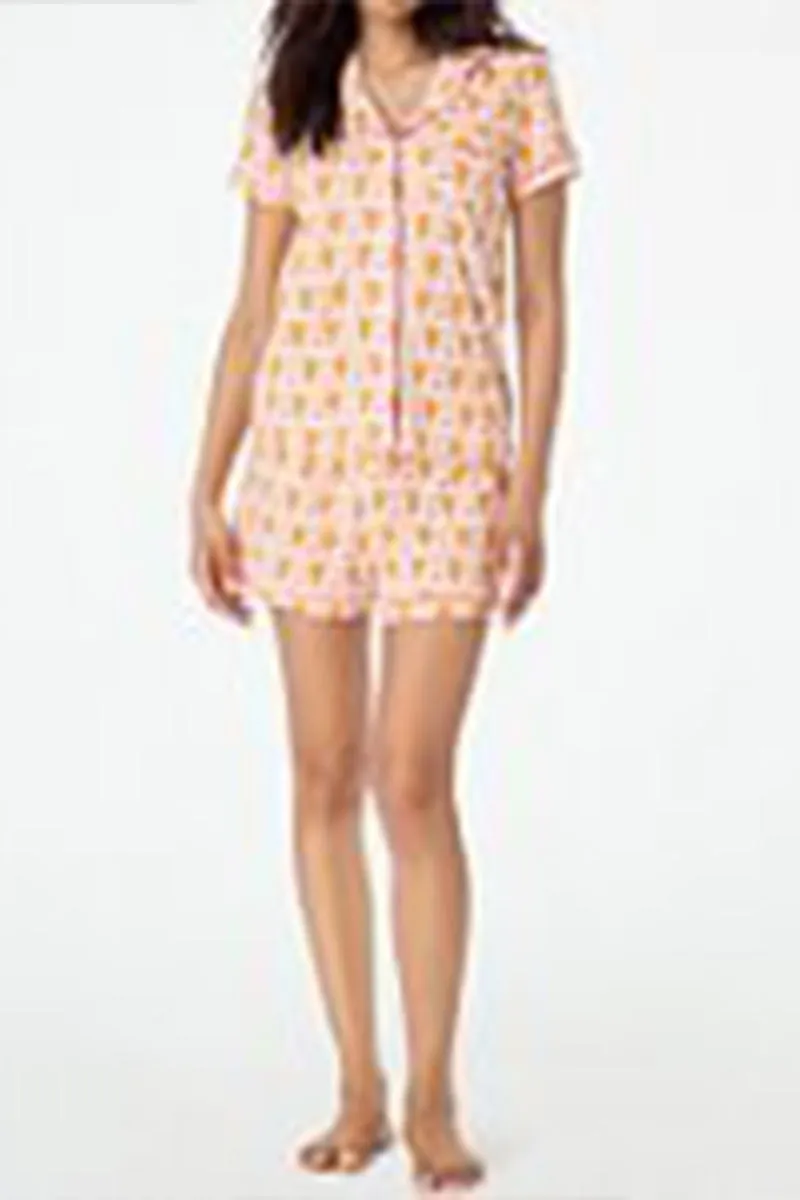 US3333 Graphic Shorts Pjs Set