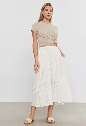 Velvet Amelia Skirt - Coconut