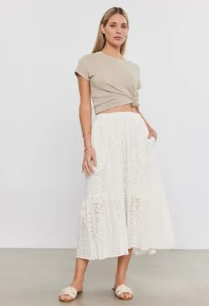 Velvet Amelia Skirt - Coconut