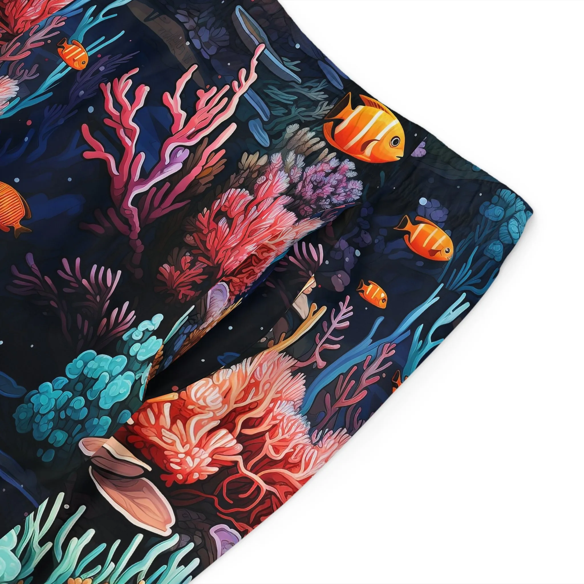 Vibrant Coral Reef Men's Board Shorts - Perfect for Summer Beach Days