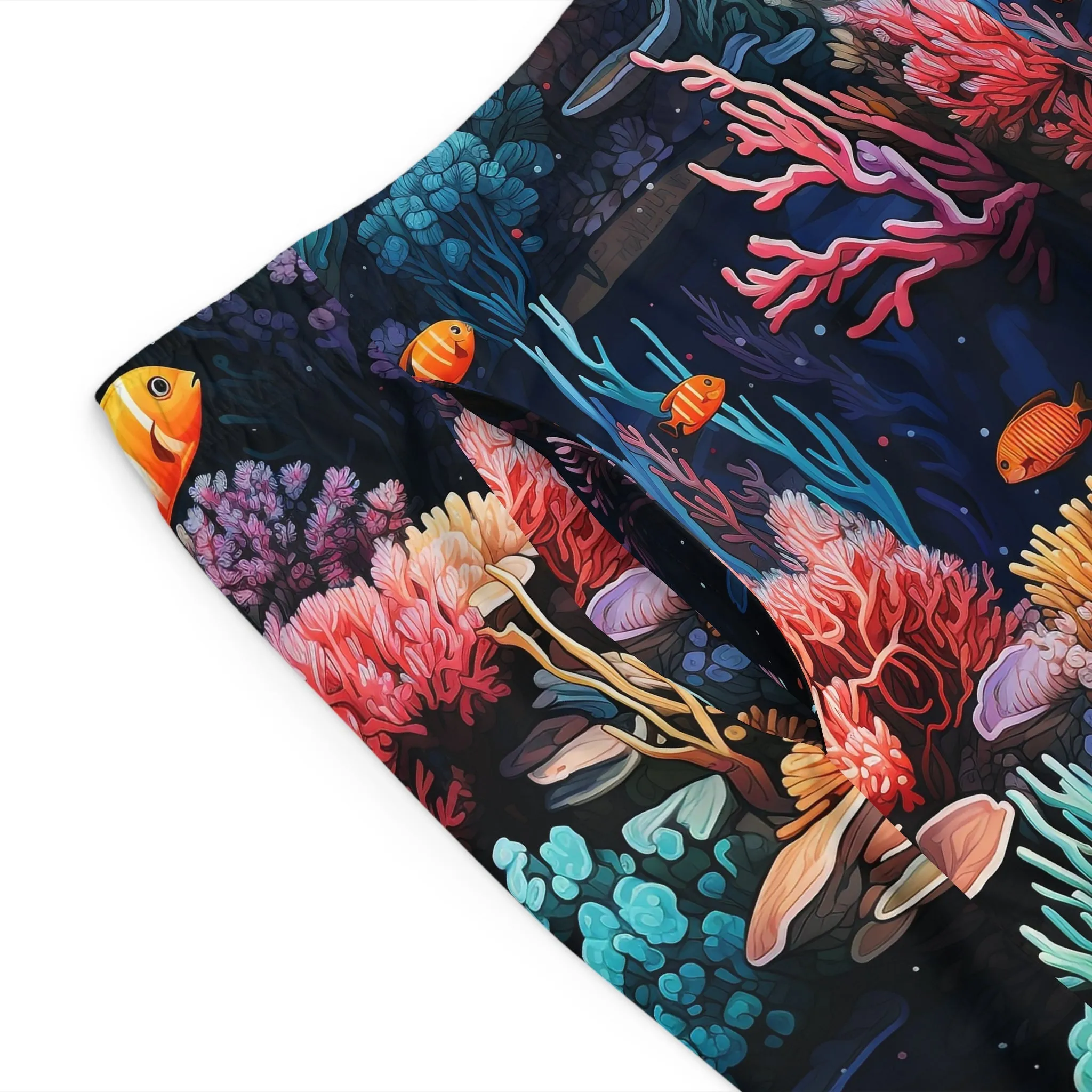 Vibrant Coral Reef Men's Board Shorts - Perfect for Summer Beach Days