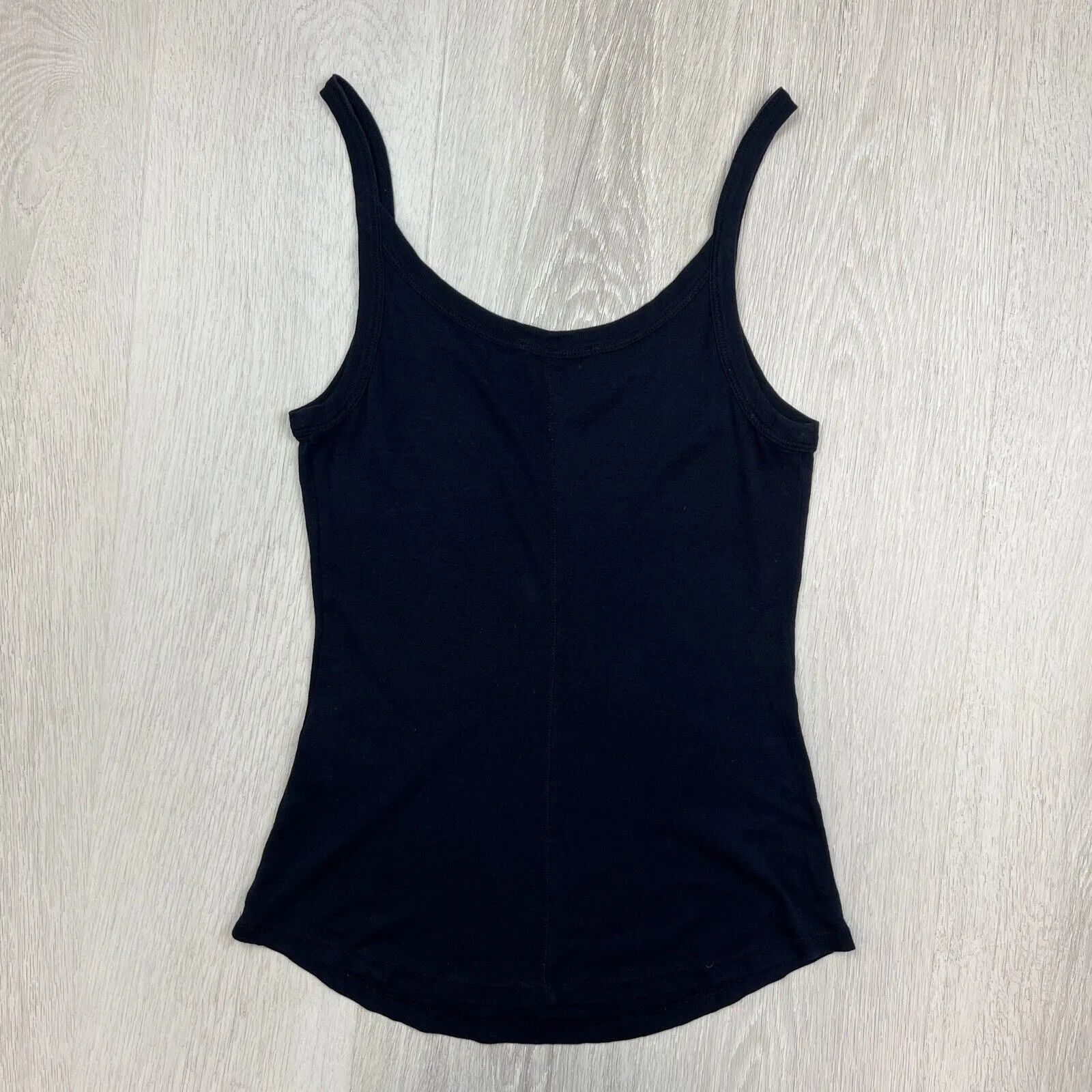Vince Womens Black Cotton Tank Top Size Large