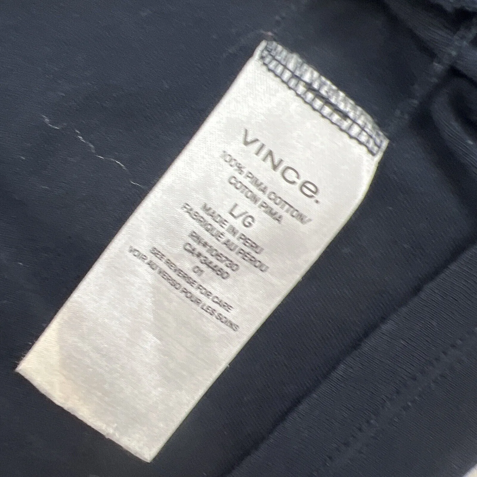 Vince Womens Black Cotton Tank Top Size Large