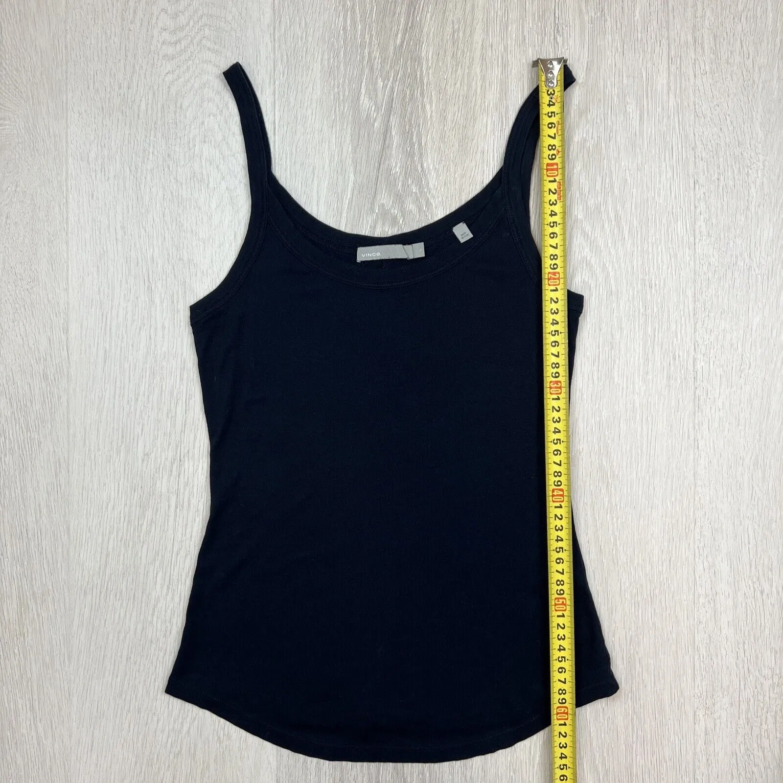 Vince Womens Black Cotton Tank Top Size Large