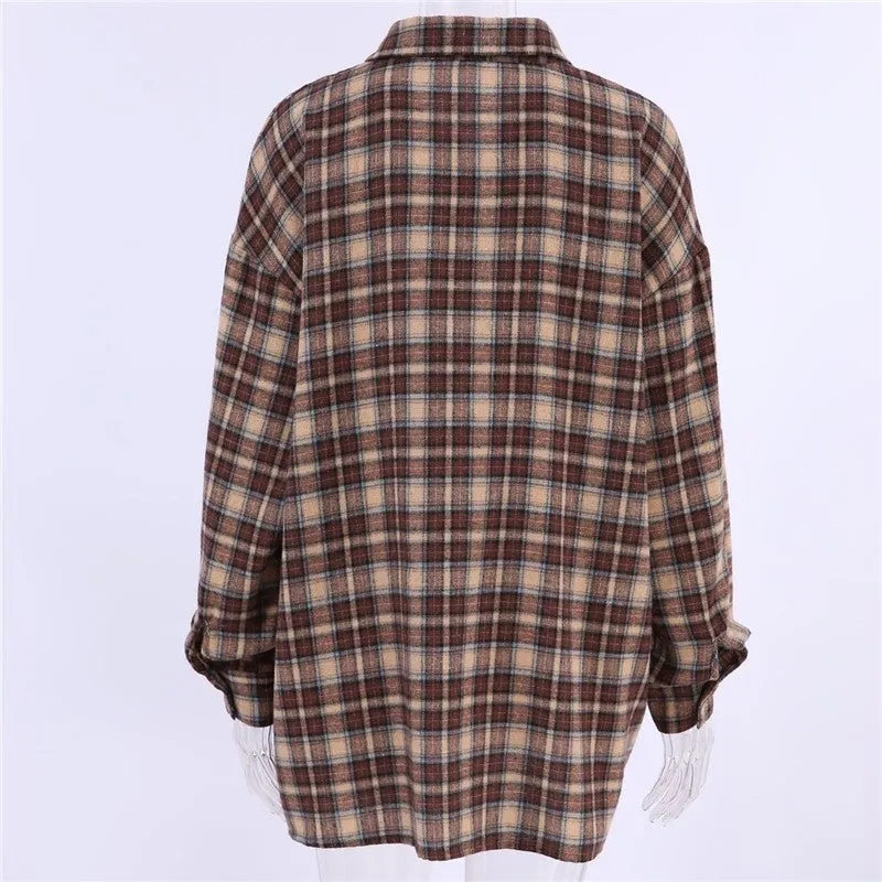 Vintage Loose Fit Plaid Shirt