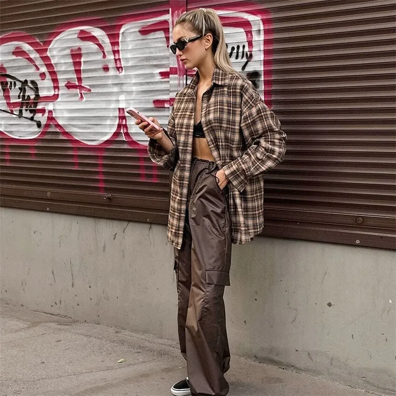 Vintage Loose Fit Plaid Shirt