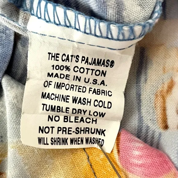 Vintage THE CAT'S PAJAMAS Set with Retro Water Skiers Print - So Fun! - S