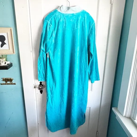 VTG Vintage Winnie The Pooh Disney Maxi Style Long Housecoat Robe Pajama Velour