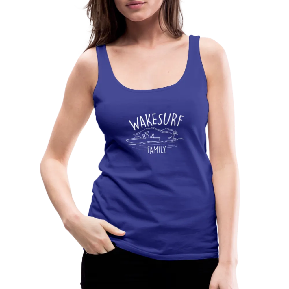 Wakesurf Family (boy) Women's Premium Tank Top
