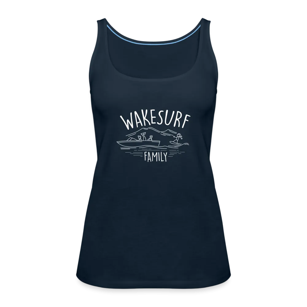 Wakesurf Family (boy) Women's Premium Tank Top