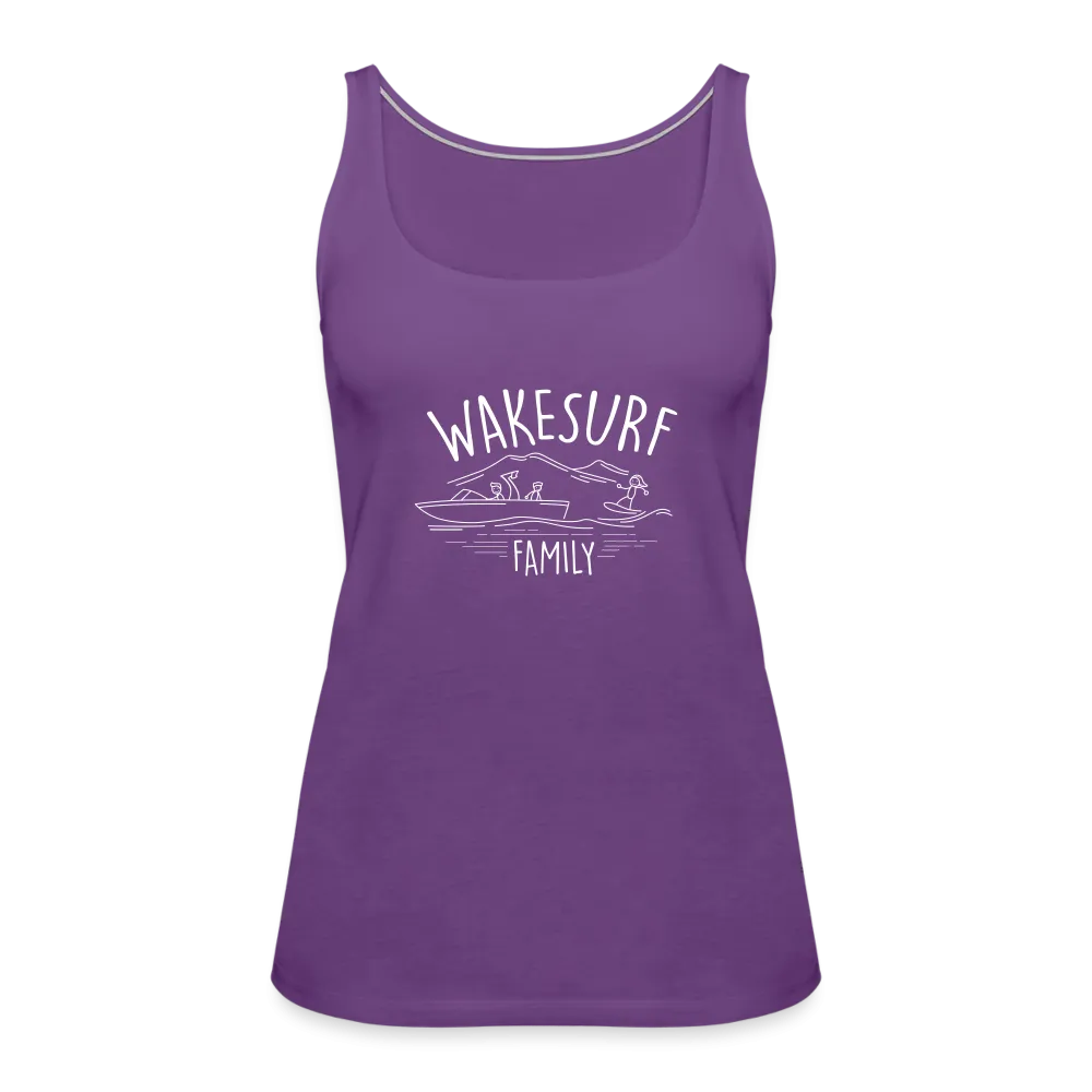Wakesurf Family (boy) Women's Premium Tank Top