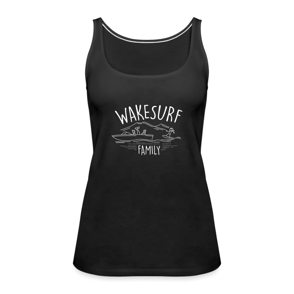 Wakesurf Family (boy) Women's Premium Tank Top