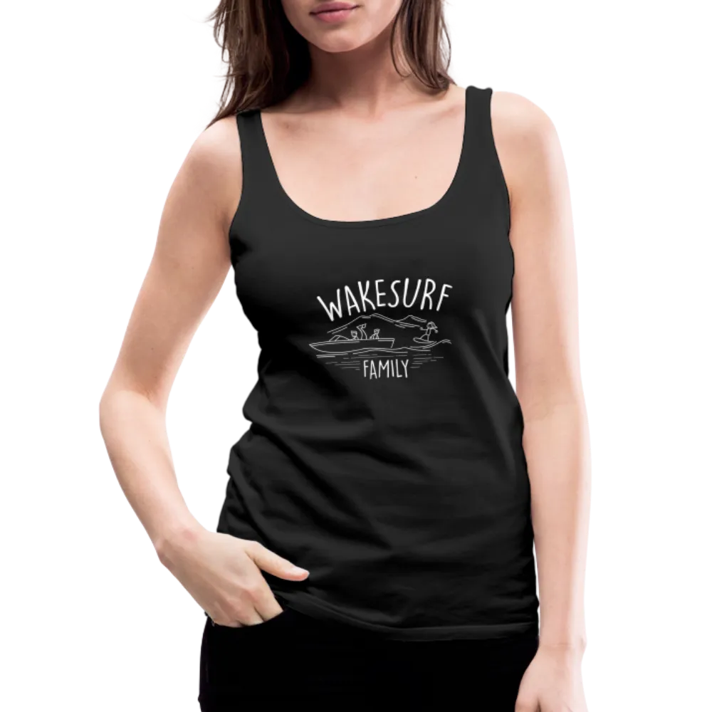 Wakesurf Family (boy) Women's Premium Tank Top