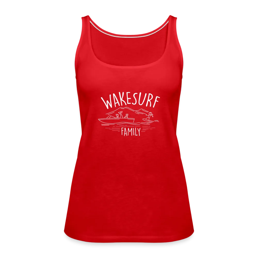 Wakesurf Family (boy) Women's Premium Tank Top