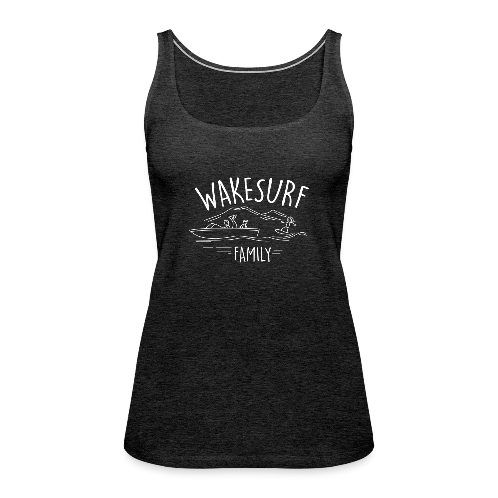 Wakesurf Family (boy) Women's Premium Tank Top