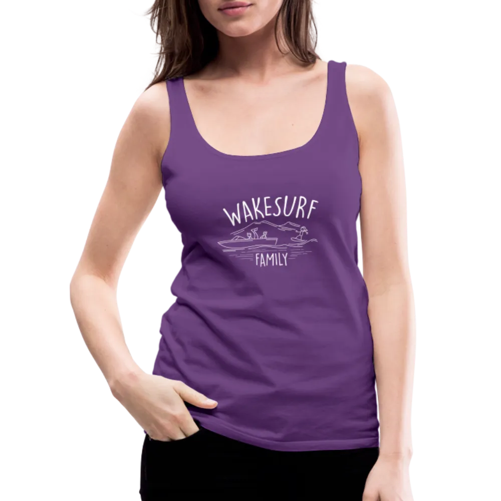 Wakesurf Family (boy) Women's Premium Tank Top
