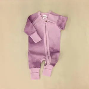 Water Color Zip Sleep and Play Suit - Lilac