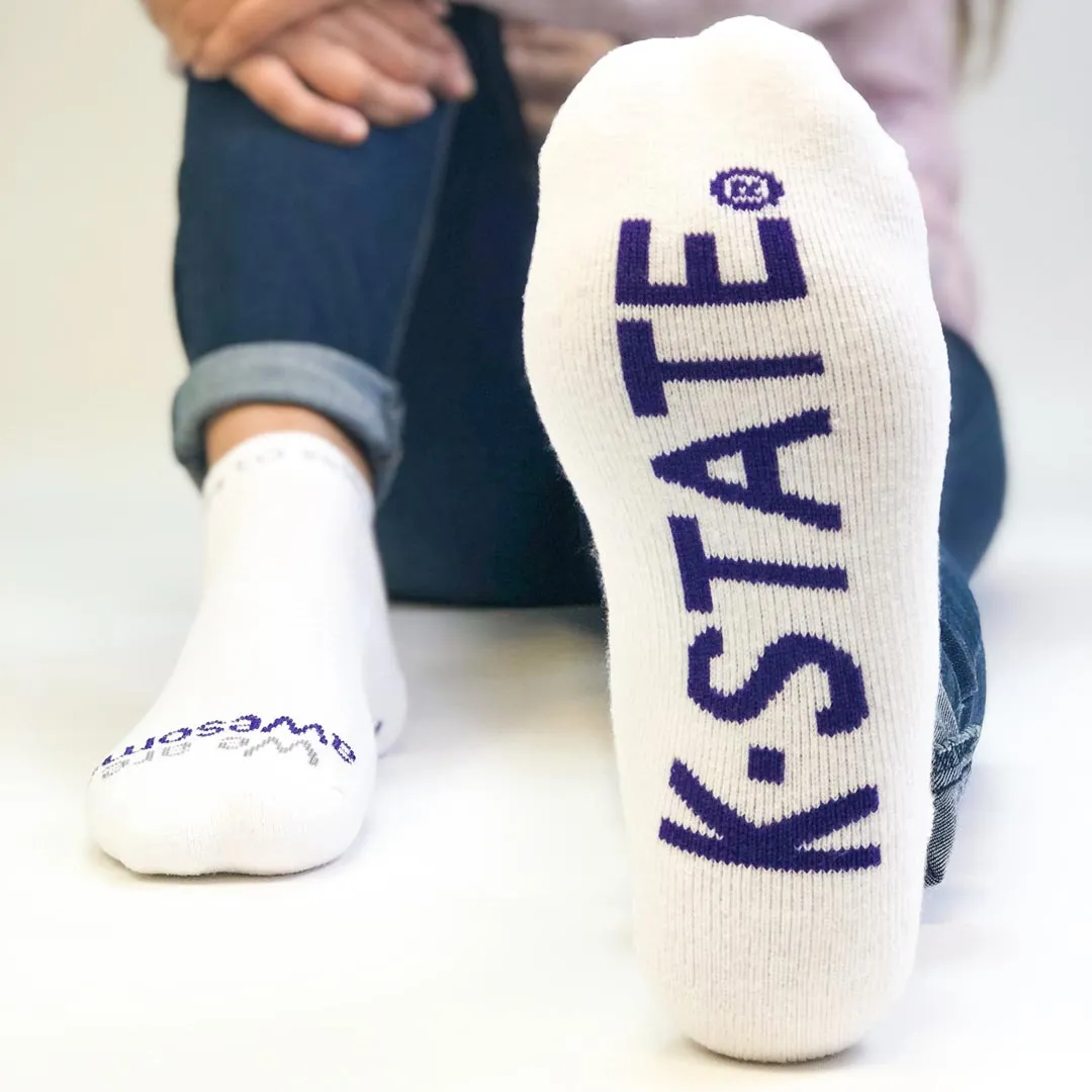 We are awesome® – K-STATE® white low-cut socks