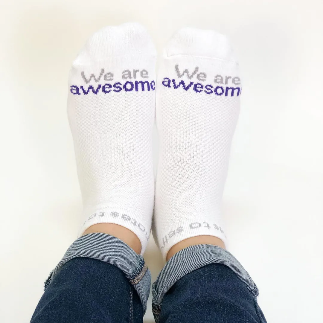 We are awesome® – K-STATE® white low-cut socks