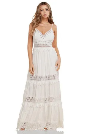 WHIE MAXI SHEER CROCHET
