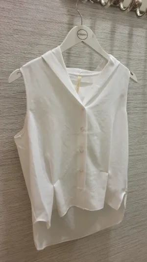 White Hooded Blouse