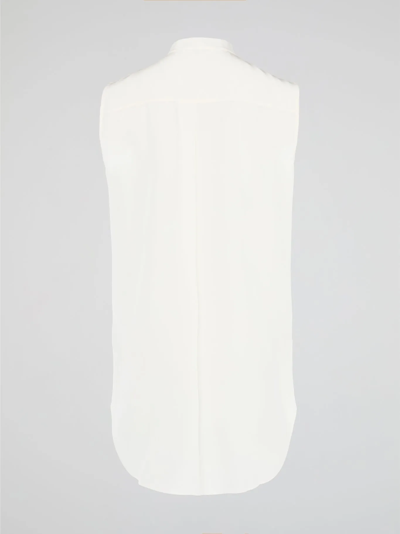 White Studded Sleeveless Shirt