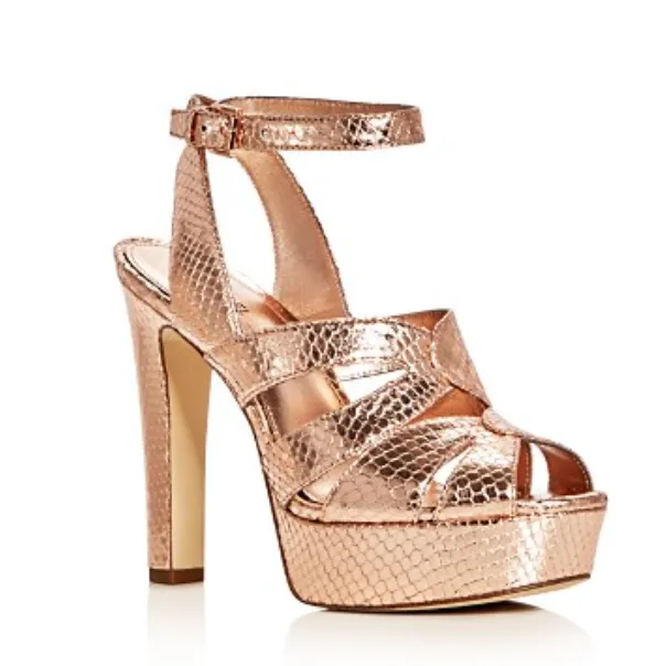 Winona Snake Metallic Platform Sandals