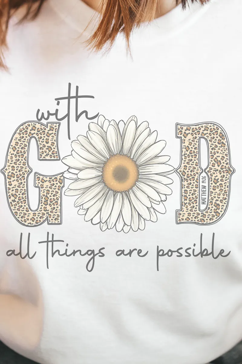 With God Daisy Dri-Power 50/50 Tee