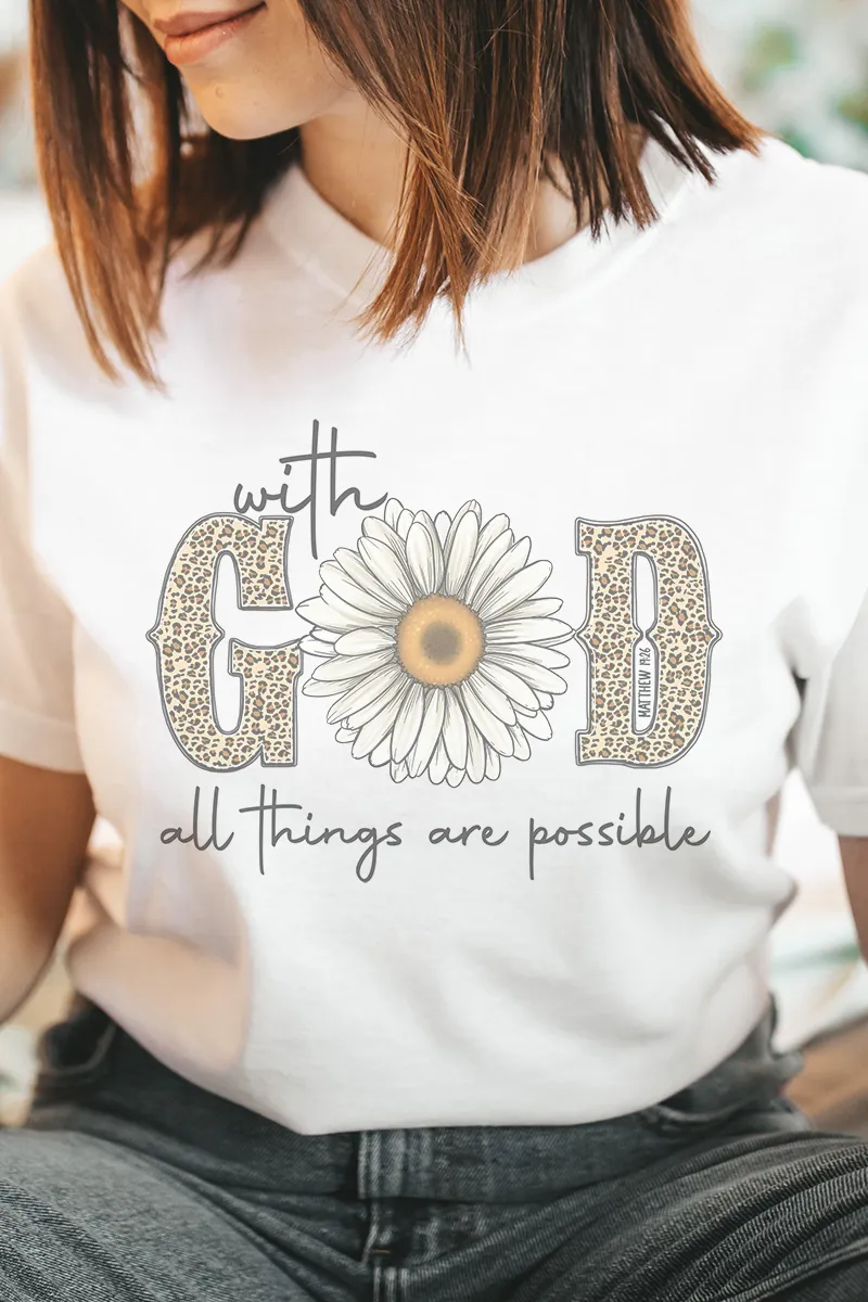 With God Daisy Dri-Power 50/50 Tee