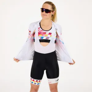 WOMEN'S AUBISQUE CYCLING BIB FINISHER WHITE