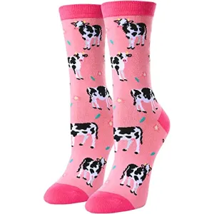 Womens Cow Socks Gift Ideas for Her Valentines Gifts Cow Gifts for Cow Lovers