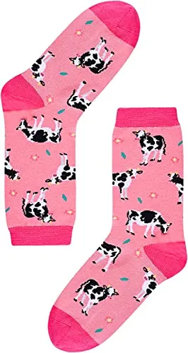 Womens Cow Socks Gift Ideas for Her Valentines Gifts Cow Gifts for Cow Lovers