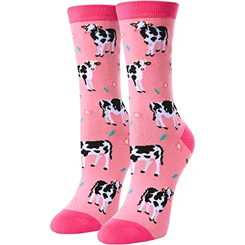 Womens Cow Socks Gift Ideas for Her Valentines Gifts Cow Gifts for Cow Lovers