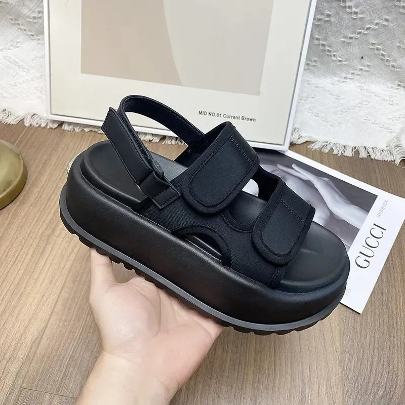 Women's Fashion Sandals 2024 New Summer Beach Internet Celebri  Platform Increased Sandals Sports Casual Sandals