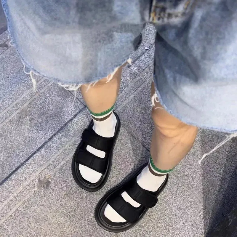 Women's Fashion Sandals 2024 New Summer Beach Internet Celebri  Platform Increased Sandals Sports Casual Sandals