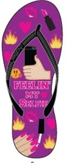 Women's Fun Expressions Flip-Flop Sandals