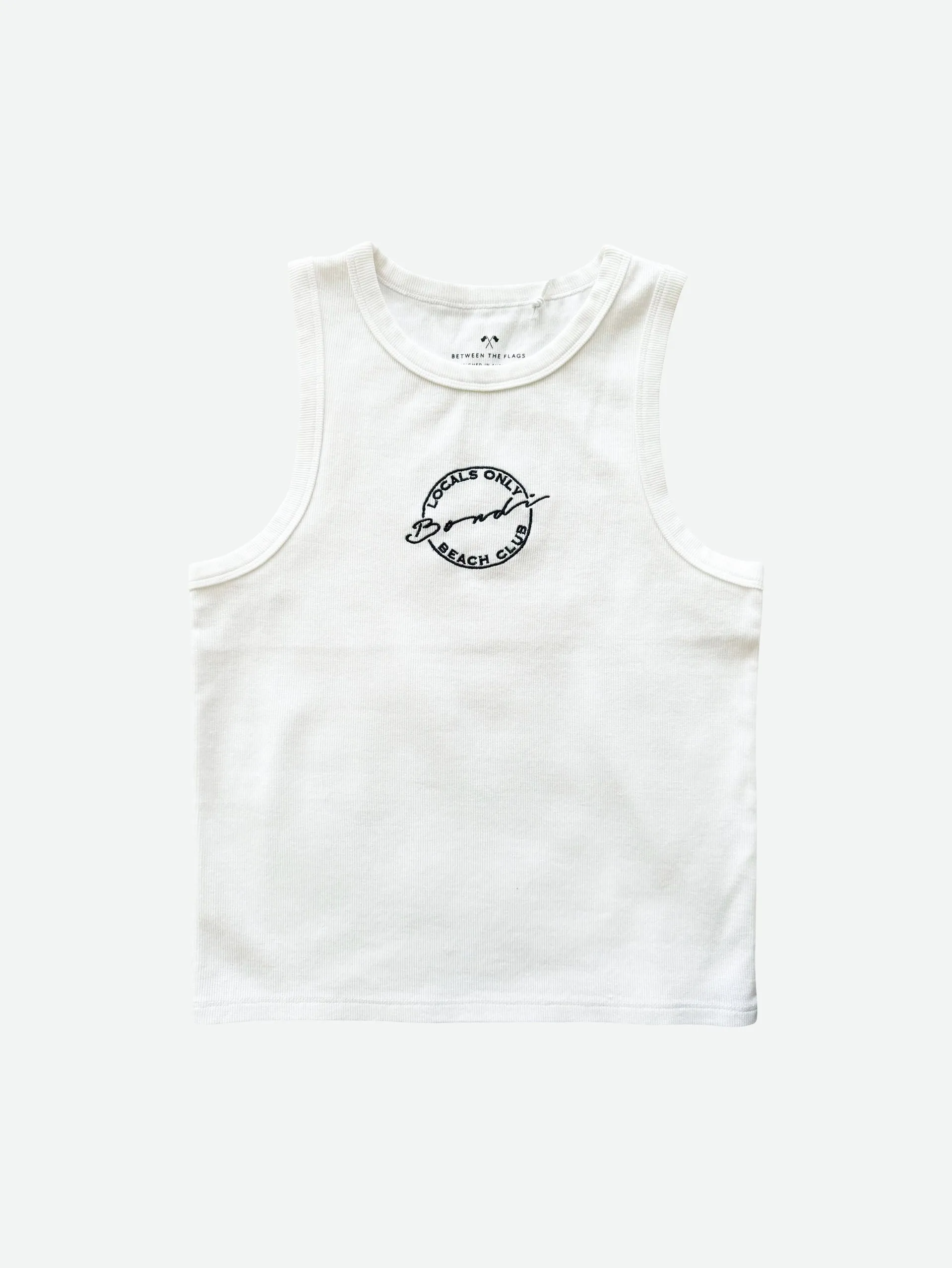 Women's Locals Only Rib Tank (White)