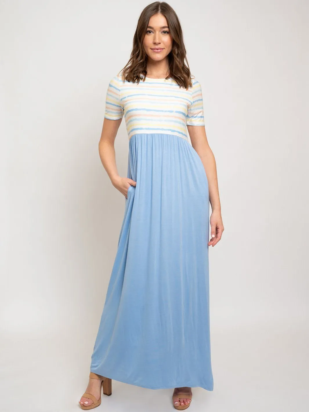 WOMEN'S MAXI STRIPES DRESS