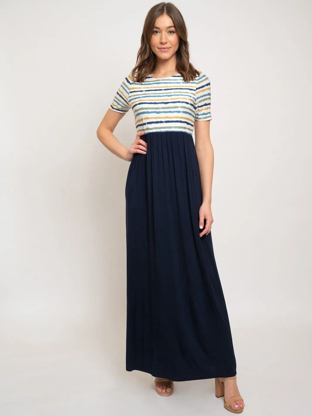 WOMEN'S MAXI STRIPES DRESS
