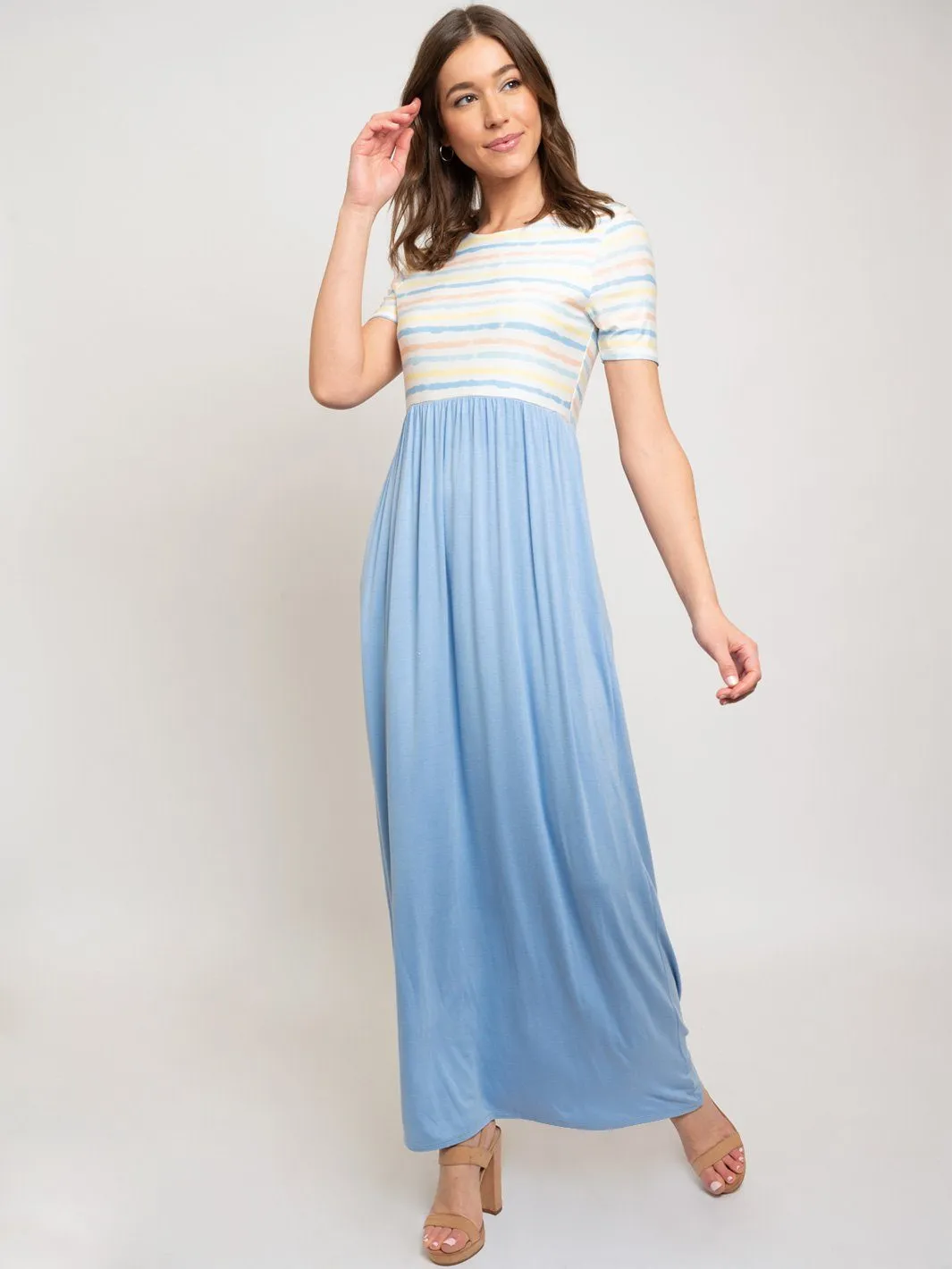 WOMEN'S MAXI STRIPES DRESS