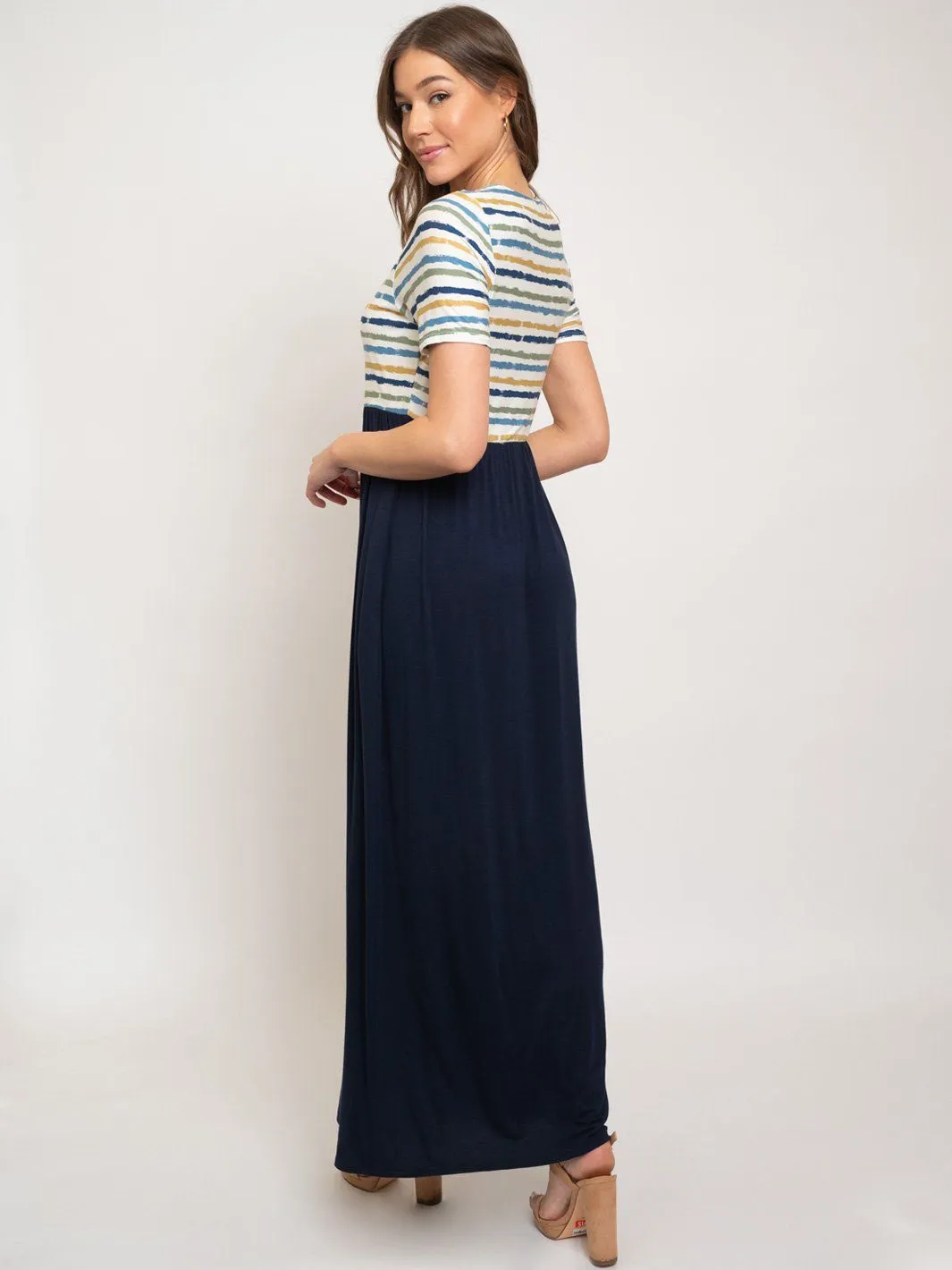 WOMEN'S MAXI STRIPES DRESS
