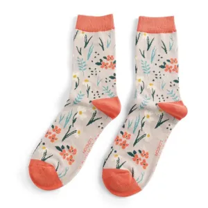 Womens  Meadow Socks - Silver