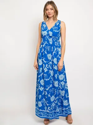 WOMEN'S PETITE FLORAL MAXI DRESS