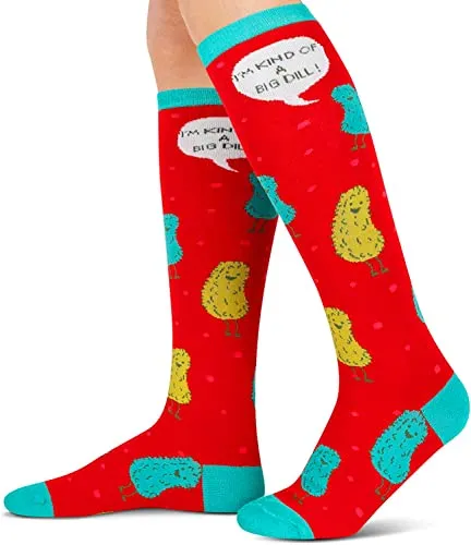 Women's Pickle Socks, Pickle Theme Socks, Pickle Gifts, Presents For Women, Pickle Lover Gift, Big Dill Pun Socks, Mothers Day Gifts, Food Socks