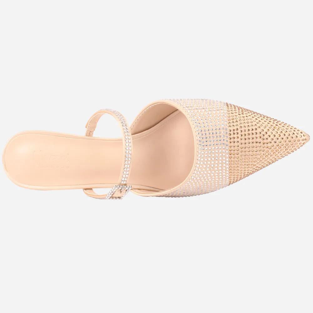 Women's "LIKORICE" Glittery Evening Sandals
