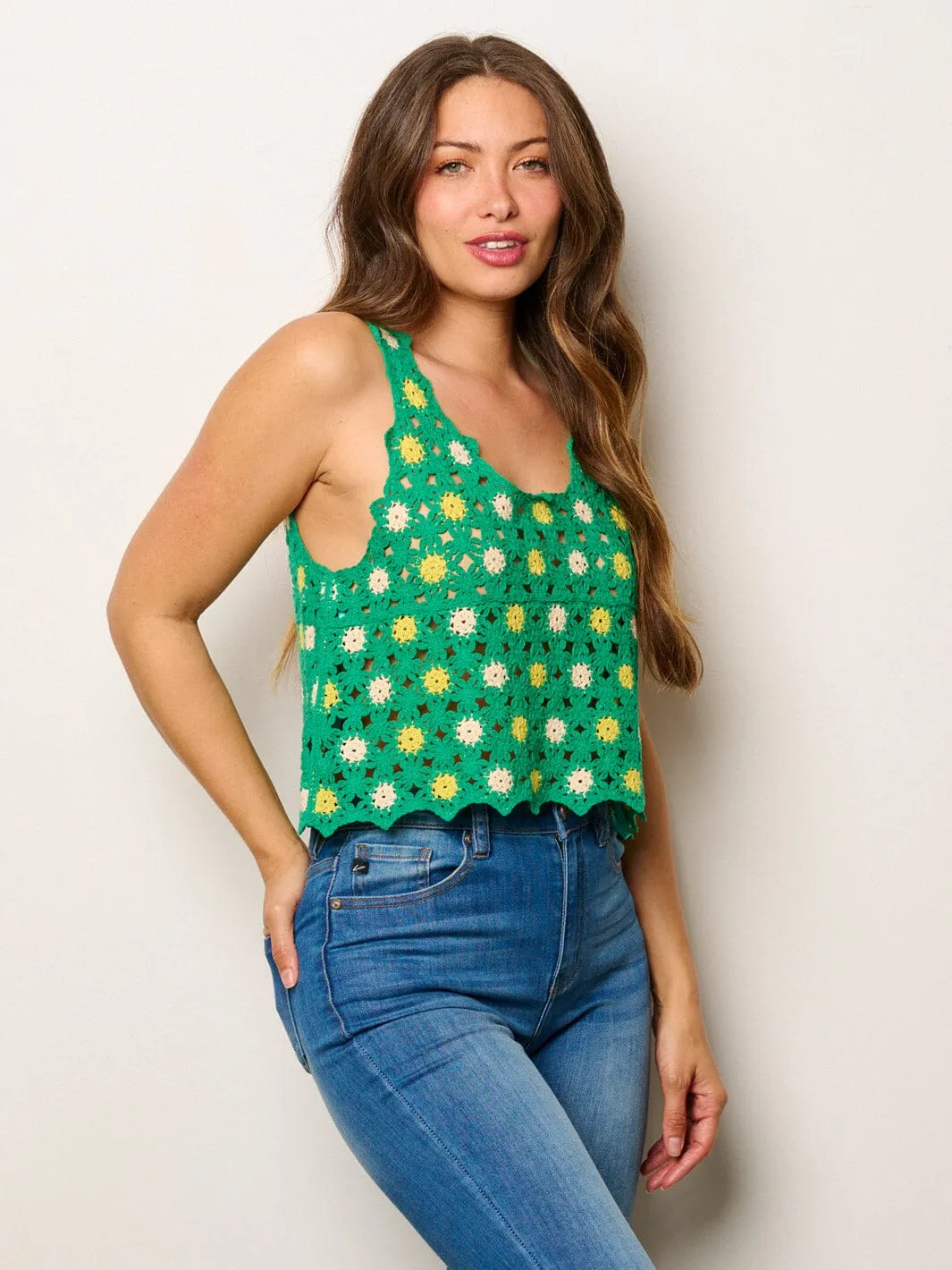 WOMEN'S SLEEVELESS KNITTED TANK TOP